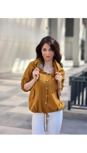 KETEN CEKET KOYU HARDAL