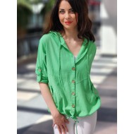 KETEN CEKET ELMA YEŞİLİ