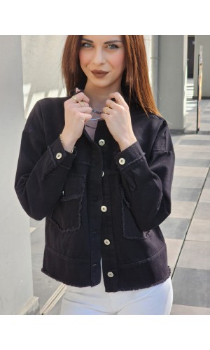 Kot ceket düz model siyah