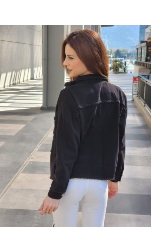 Kot ceket düz model siyah