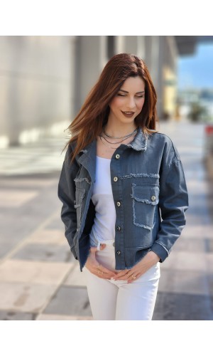 Kot ceket düz model antrasit