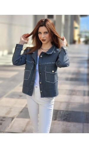 Kot ceket düz model antrasit