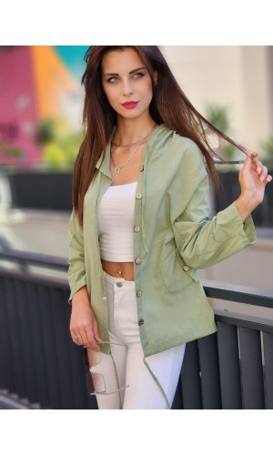 Keten ceket Çağla yeşili