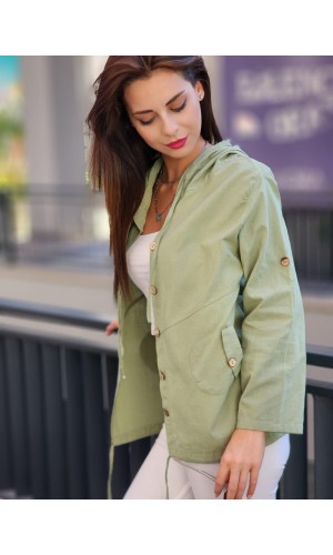 Keten ceket Çağla yeşili