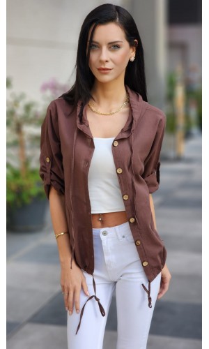 keten ceket acı kahve