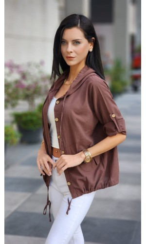 keten ceket acı kahve