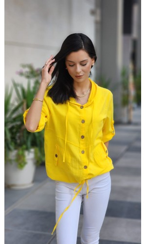 KETEN CEKET LİMON SARISI