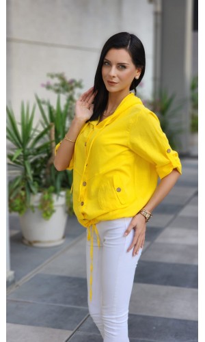 KETEN CEKET LİMON SARISI