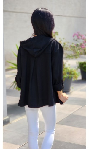 SIRTI A PİLE CEKET SİYAH