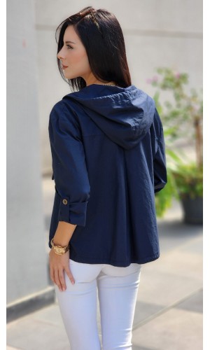 SIRTI A PİLE CEKET LACİVERT