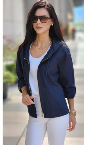 SIRTI A PİLE CEKET LACİVERT